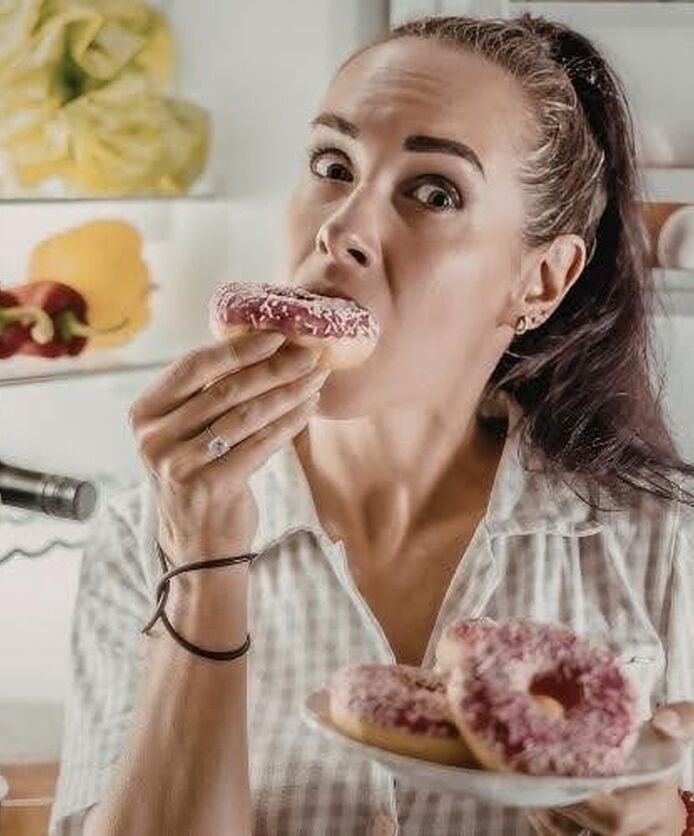 Emotional eating and weight management challenges.